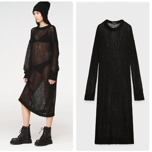 Zara Steven Meisel NWT mesh knit dress
